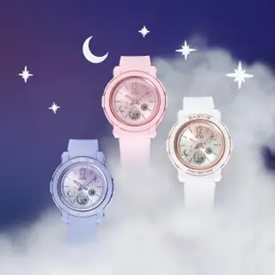 【CASIO 卡西歐】BABY-G 夜空閃耀群星 寬型運動手錶-粉(BGA-290DS-4A)