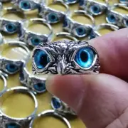 Adjustable Punk Owl Open Animal Rings Statement Jewelry for Women Girl