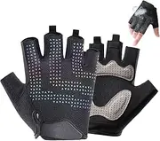 [Generic] Reflective Gloves - Reflective Half-Finger Road Gloves | Cycling Glove, Non-Slip -Absorbing Breathable Motorcycle Glove for Fitness Cycling Outdoor Sports