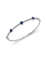 Bloomingdale's Fine Collection Sapphire & Diamond Flexible Bangle in 14K White Gold