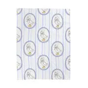 Coquette Duck Goose Blue Velveteen Plush Blanket Cozy Decor Throw Perfect Gift