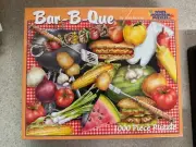White Mountain Bar-B-Que Cookout Grill 1000 Piece Puzzle New Sealed Torn Plastic