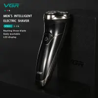 在飛比找蝦皮購物優惠-VGR智能電動剃鬚刀 通用旋轉式刀頭刮鬍刀 全身水洗修鬍刀 