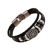 Veile Studios Bracelet Article Braid To Restore Ancient Ways Pu Leather Black Bracelets