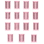 7Pairs Foxes False Eyelashes Wispy Eye Faux Mink Lashes Fuzzy Fake Eyelashes
