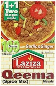 Laziza Qeema Masala (Garlic and Ginger), 100-Gram Boxes (Pack of 6)