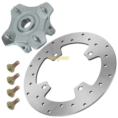 Front/Rear Wheel Hub & Brake Rotor & Bolt Kit for Arctic Cat 350 355 400 425 450