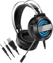 SHINEOFI Headphones Microphone for Gaming Noise Reduction Headset Comfortable and Breathable Earmuffs Headset