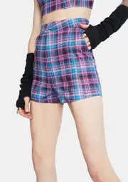 Back 2 School Baddie Plaid Shorts
