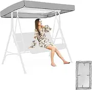 Swing Chair Canopy Replacement, Waterproof Swing Canopy Top Cover,2 or 3 Seater Universal UV Protection Replacement Canopy for Garden Swing Patio Hammock Cover