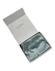[Lujo Home] Silk Sheets Steel Blue