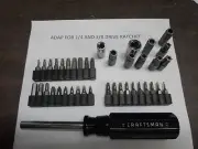 Craftsman 40 Piece Tamper proof Torx Hex Bits Set Adapters New BONUS DRIVER