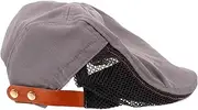 [WESIEVYA] Unisex Catering Work Hat Breathable Scrub Cap for Chef Waiter Baker Stylish Embroidery Grey