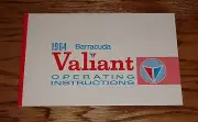 1964 Plymouth Valiant & Barracuda Owners Operators Manual 64