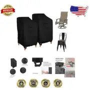 2-Pack Waterproof Outdoor Stackable High Back Chair Covers - 29.5" L x 29.5" W
