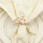 6pcs Napkin Buckle Delicate Round Banquet Table Decor Alloy Napkin Holder
