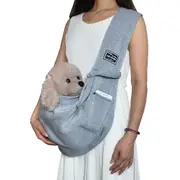 Reversible Pet Sling Carrier Dog Cat Puppy Travel Bag with Phone Holder Pocket