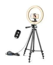 12 inch ring light with Stand, Selfie Ring Light with 50" Extendable Tripod