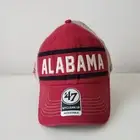 Alabama Crimson Tide Hat Cap Snap Back Red 47 NCAA College Vault Clean Up Mens
