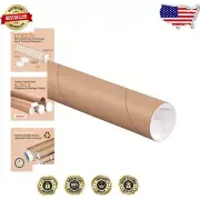 24-Pack Kraft Mailing Tubes 3" x 18" - Perfect for Shipping Documents Safely