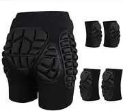 Snowboard and Ski Impact Shorts, 3D Hip Protective Padded Shorts for Snowboarding, Skate and Skiing, Crash Pad Impact Gear, Protection for Tailbone Hip and Butt, Teen Adults Unisex