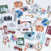 46 Pcs /pack Travel Scenery Label Stickers Decorative Stationery Stickers Scrapbooking Diy Diary Album Stick Label