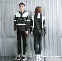 在飛比找樂天市場購物網優惠-韓國 帽T 黑白 極簡 男女 男孩風格 穿搭外套