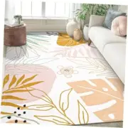 Washable Area Rug 5x7 Non-Slip Boho Rug for Bedroom Cute Soft 5' x 7' Pink