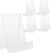 DOITOOL 5pcs Acrylic Display Stand Book Holders for Organizing Cookbooks Documents and More for Home Office and Study Spaces and Space Saving Design