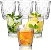 6pcs 310ml Plastic Tumblers Unbreakable Stackable Cups for Water Juice Party