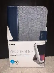 NEW Laut ProFolio NAVY BLUE Universal Tablet Folding Stand Case Fits 7 - 8.9"