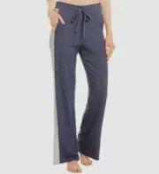 $68 Natori Women's Blue Chi Side-Stripe Sleepwear Pajama Lounge Pants Size S