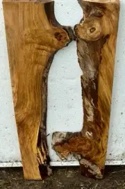 F2 Maple Burl Live Edge Slab 24x12x1 Curly Birds Eye DIY Epoxy River Table 8%mc