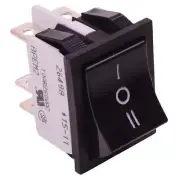 2649LH2A232045 APEM Black On-Off-On Industrial Rocker Switch DPDT 10A