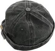 [Holibanna] Unisex Cotton Skull Hat Washed Denim Brimless Cap for Hip Hop Style Lightweight Breathable for Couples Outdoor
