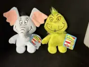 dr. Seuss Universal Studios collectible plush toy Thing 1 Horton OR Grinch￼