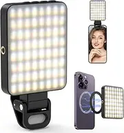 Video Conference Light, [Magnetic Function] Diyife Portable Selfie Light, 3 Dimmable Color & 10 Brightness Level, 128 LEDs, 20H Long-Lasting, for Webcam, Zoom Meeting, Broadcasting, Live Streaming