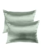 [Royal Comfort] Mulberry Silk Pillowcase Twin Pack with Gift Box (51x76cm) in Sage