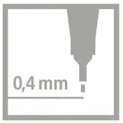 Fineliner - STABILO point 88 Blister of 3 Black