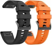 BWAD For Forerunner 935 Watch Band Silicone Watch Strap Replacement for Fenix 5/Fenix 5 Plus/Fenix 6/Fenix 6 Pro/Forerunner 935/945/Approach S60/Quatix 5