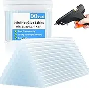 Mini Hot Glue Sticks - Glue Sticks | 90 Piece Clear Craft Bond Sealing Wood Glass Repairing Decoration for School Projects Kids Adults