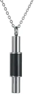 DOTUIARG Stainless Steel Urn Cremation Necklace for Ashes Holder Urn Jewelry Memorial Pendant Keepsake Cremation 2 Color