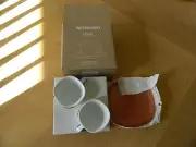 NEW Nespresso Lume Collection - Set of 2 Gran Lungo Coffee Cups & Saucers