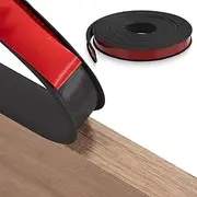 FAKILO U-Shape Flexible Furniture Edge Banding,5mx16mm Black TPE Self Adhesive Edging Trim DIY Furniture Veneer Edging Tape Edge Strip Worktop Cabinets Table Shelves FA-CA-20230207-TPE 16mmx5m