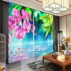 Flowers By Great Lake 3D Blockout Photo Print Curtain Fabric Curtains Window