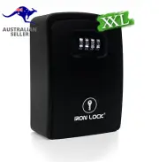 - XXL Key Lock Box Wall Mount for Keys 4 Digit Combination with Resettable Code