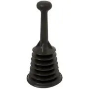 Mini Home Plunger 11.5 Inch Powerful Black for Unclogging Drains 1 Pack