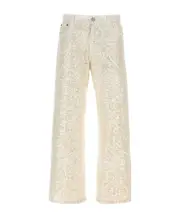 P.A.R.O.S.H. Sequin Embellished Jeans M Nude