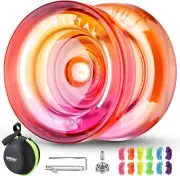 MAGICYOYO K2 Crystal Yoyo Professional Responsive Yoyo Beginner, Double Colors P