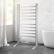 Maxkon 2in1 Electric Heated Towel Rail Bathroom 10 Bars Towel Rack Warmer Free Standing Wall Mount